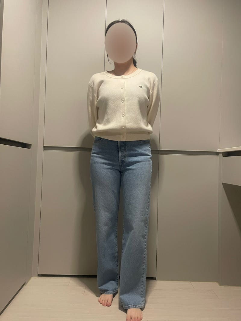 리바이스 립케이지 풀렝스 160cm 착용핏 후기 — 사진 2