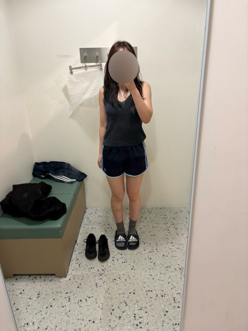아디다스 3S 스프린터 쇼츠, 허벅지 굵은 160cm 착용 후기 — 사진 3