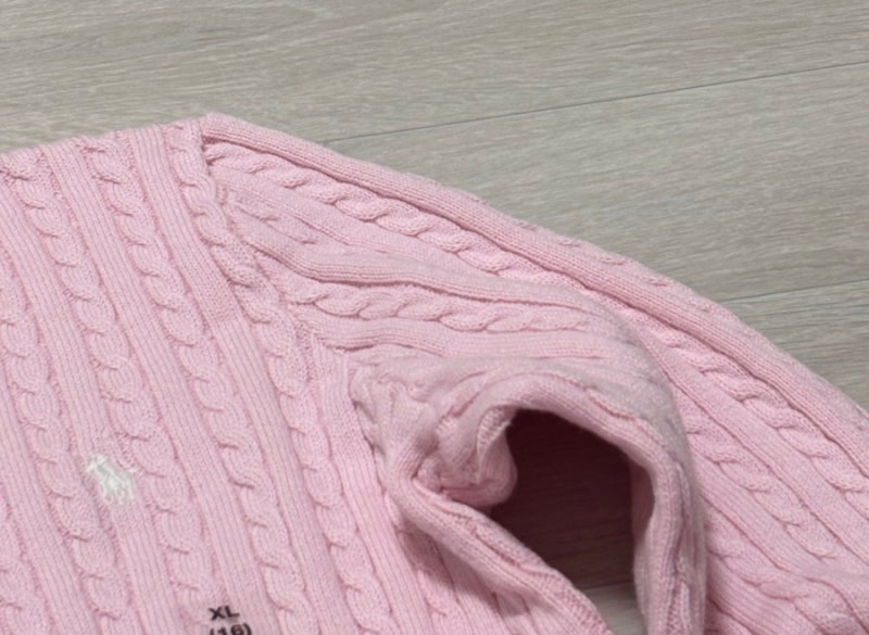 폴로 걸즈 가디건 힌트오브핑크 XL 사이즈 후기 — 사진 4