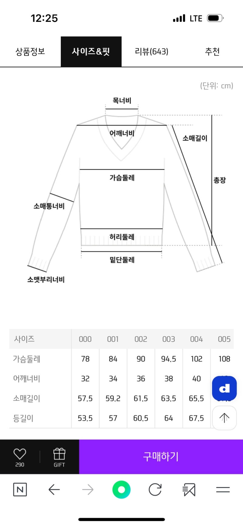 꼼데가르송 가디건 2024 리뉴얼 사이즈 추천 및 넥라인 비교 — 사진 4