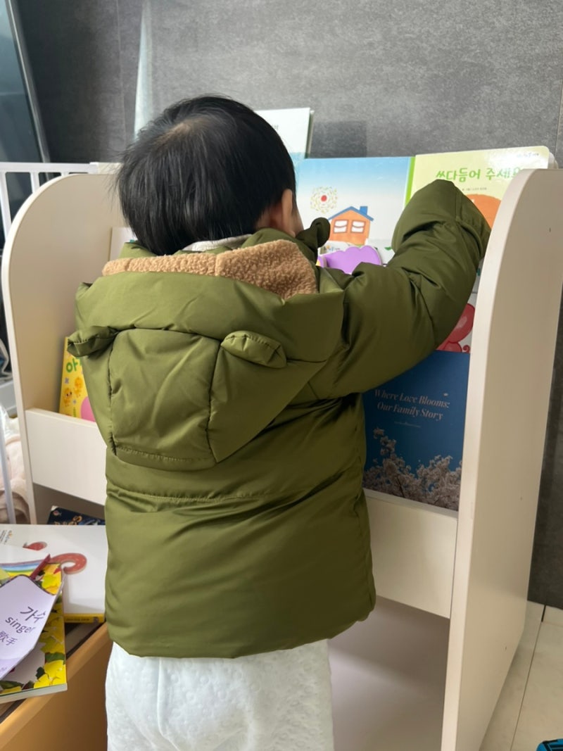 노스페이스 키즈 다운 플리스 자켓 24개월 착용 후기