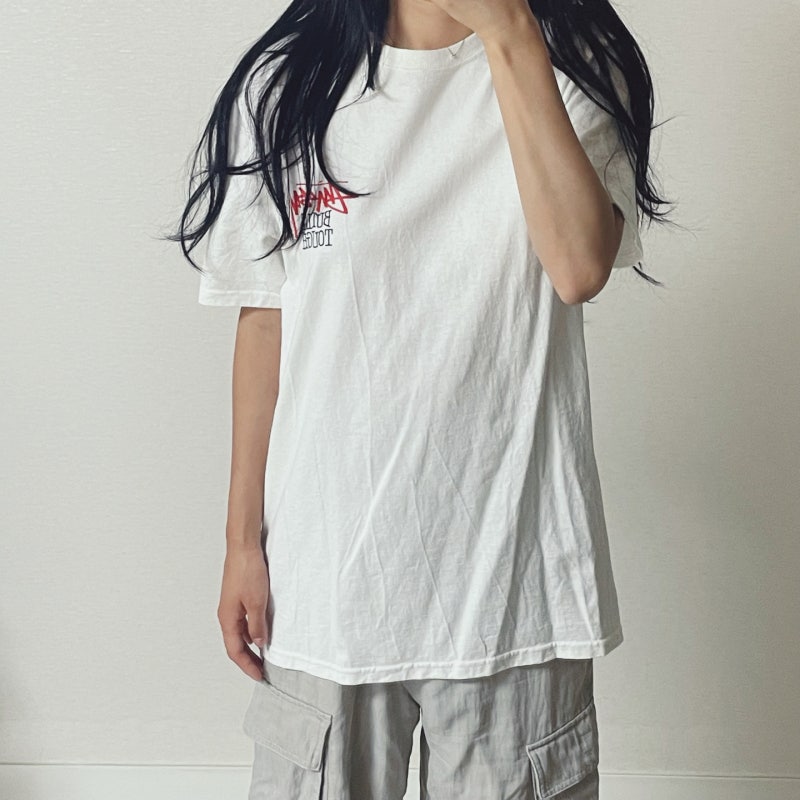 스투시 테디베어 티셔츠 S 사이즈, 어깨 넓은 여성 후기 — 사진 7