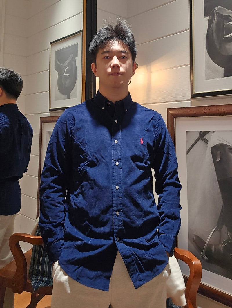 폴로 랄프로렌 코듀로이 셔츠 S 사이즈, 클래식핏 어깨 넓음 후기