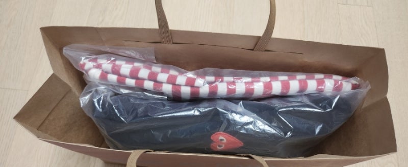 꼼데가르송 스트라이프 티셔츠, 어깨 넓은 체형 후기 — 사진 4