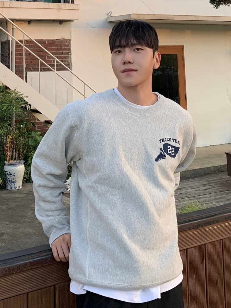 디스이즈네버댓 맨투맨, 오버핏 회색 스웨트셔츠 후기 — 사진 2