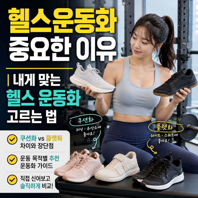 평발을 위한 헬스 운동화 선택 가이드